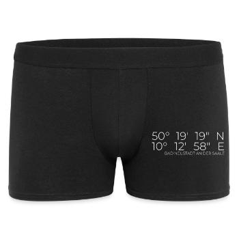 Koordinaten Bad Neustadt an der Saale - Männer Boxer Shorts - Schwarz - Vorne