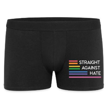 Mois de la fierté LGBT - Straight Against Hate - Boxer Homme - noir - Devant