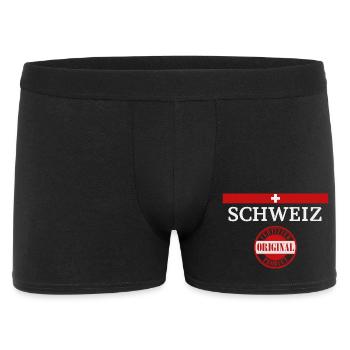 Drapeau de la Suisse, fierté suisse - Boxer Homme - noir - Devant