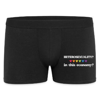 LGBT Pride Month - Heterosexualität? In diesem wirtschaftlichen - Männer Boxer Shorts - Schwarz - Vorne