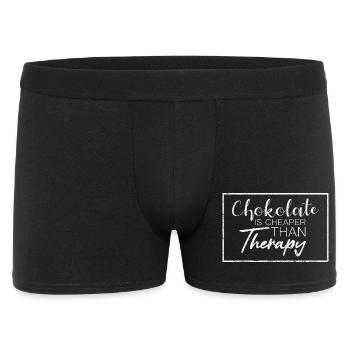 Chocolate Therapy - Männer Boxer Shorts - Schwarz - Vorne