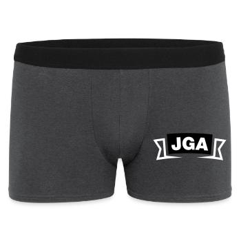 Emblème / Logo de l’enterrement de vie de garçon - Boxer Homme - charbon - Devant