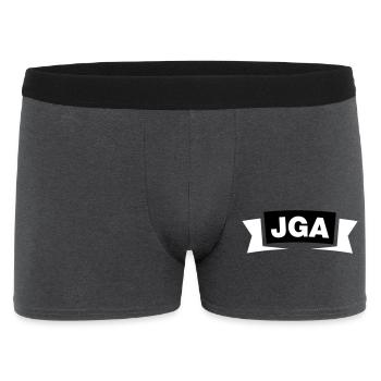 Emblème / Logo de l’enterrement de vie de garçon - Boxer Homme - charbon - Devant
