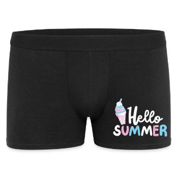 Eiscreme Eisliebhaber - Männer Boxer Shorts - Schwarz - Vorne