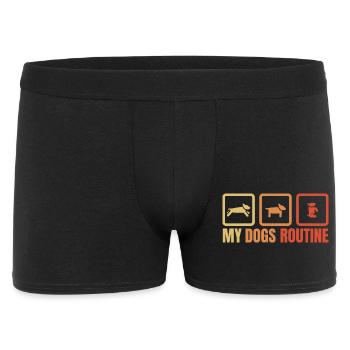 La routine de mon chien - Boxer Homme - noir - Devant