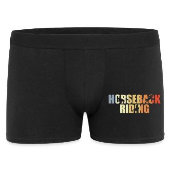 Équitation vintage - Boxer Homme - noir - Devant