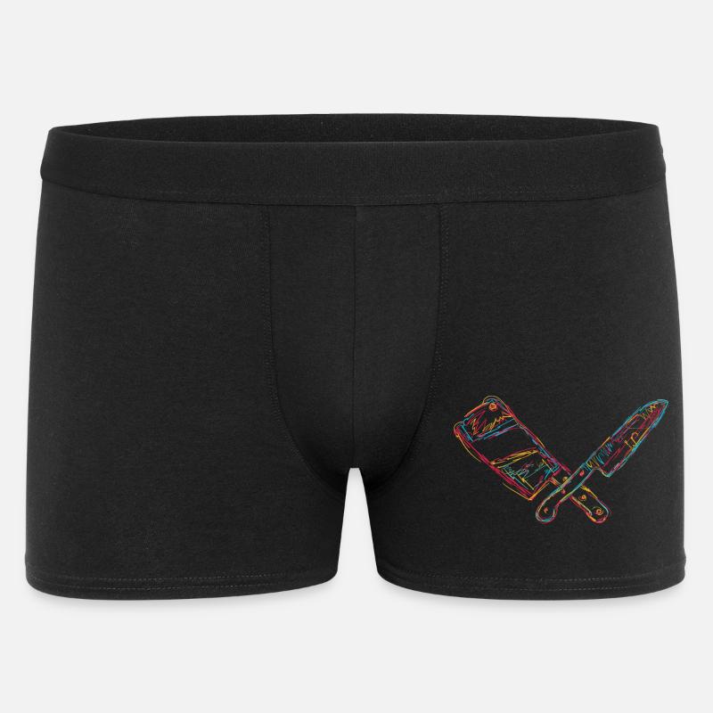 Retro Hackbeil - Männer Boxer Shorts - Schwarz
