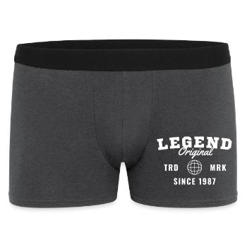 Birth Year Legend Since 1987 - Men's Boxer Shorts - charcoal grey - Front