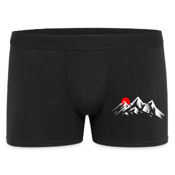 Lever de soleil alpin sur les sommets - Boxer Homme - noir - Devant