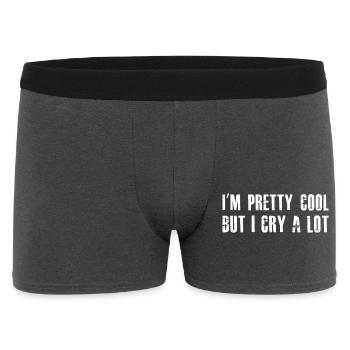 Je suis plutôt cool mais je pleure beaucoup - Boxer Homme - charbon - Devant