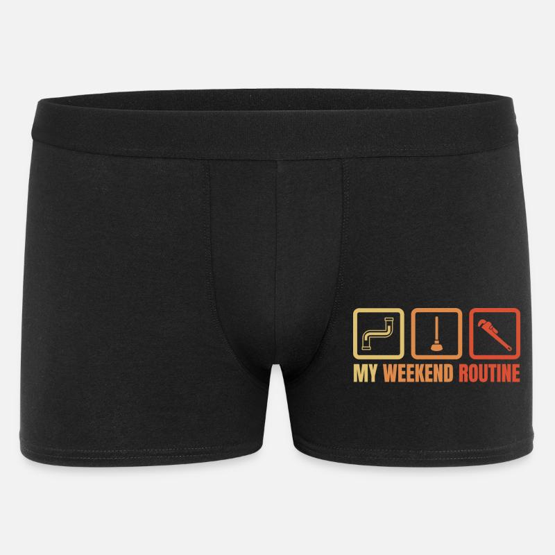 Plumber Weekend Routine - Men's Boxer Shorts - black