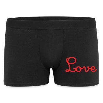 I LOVE YOU. LOVE. COUPLE. JUST MARRIED. Bachelorette party - Men's Boxer Shorts - black - Front
