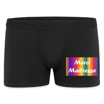 MAÎTRESSE. MERCI. MERCI MAÎTRESSE - Boxer Homme - noir - Devant