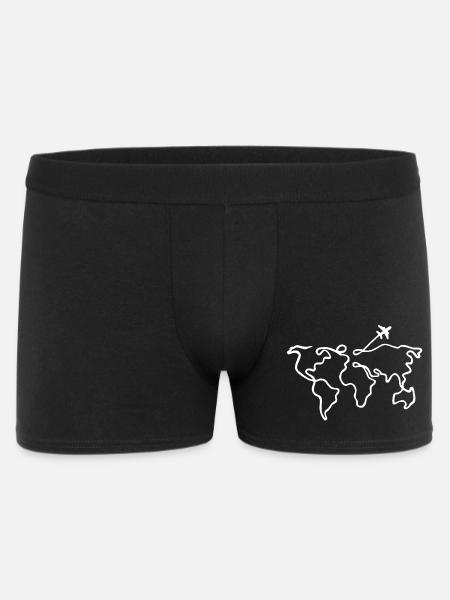 Voyage autour du monde - Boxer Homme - noir