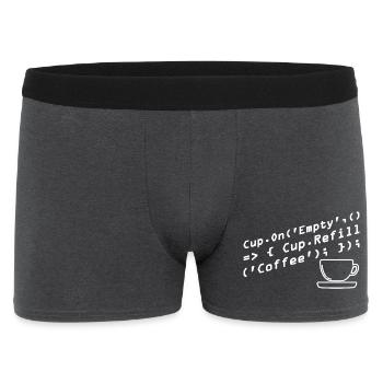 Aus Kaffee Code generieren Programmierer - Männer Boxer Shorts - Anthrazit - Vorne
