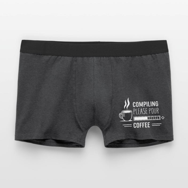 Programmers generate code from coffee Men's Boxer Shorts