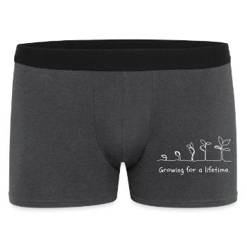 Wachsendes Pflanzenwachstum Motiv - Männer Boxer Shorts - Anthrazit - Vorne