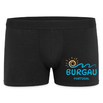 Burgau, Portugal-Vibrant Coastal Wave Design - Boxer Homme - noir - Devant