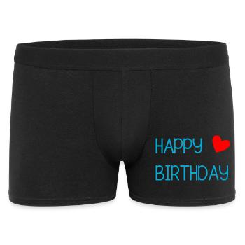 HAPPY BIRTHDAY. JOYEUX ANNIVERSAIRE. ANNIVERSAIRE. - Boxer Homme - noir - Devant