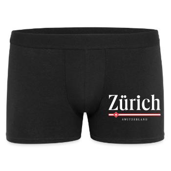 Zurich, Suisse - Boxer Homme - noir - Devant