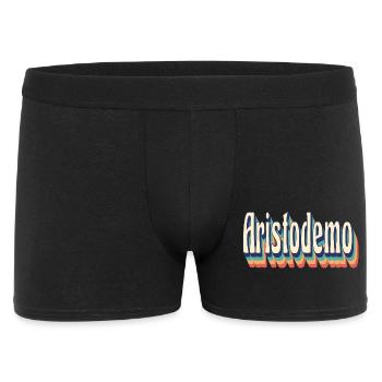 Aristodemo retro vintage t shirt - Men's Boxer Shorts - black - Front