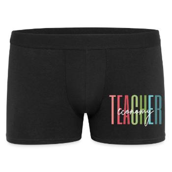 Wirtschaft Lehrerin Schule Lehren Geschenk - Männer Boxer Shorts - Schwarz - Vorne