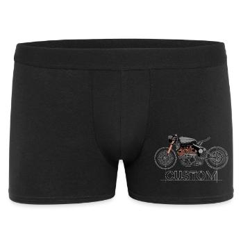 custom motorcycle workshop syymbol drawing icon - Men's Boxer Shorts - black - Front
