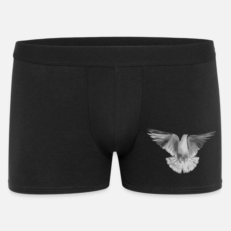 Taube hellgrau - Männer Boxer Shorts - Schwarz