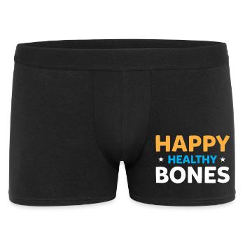 Happy Healthy Bones - For strong bones - Men's Boxer Shorts - black - Front