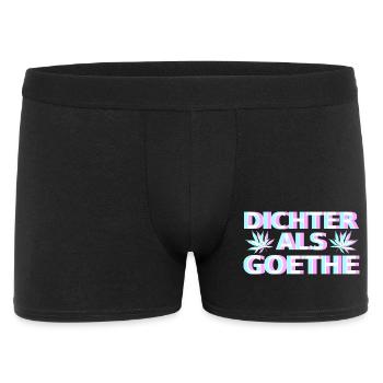 Cannabis Goethe - Männer Boxer Shorts - Schwarz - Vorne