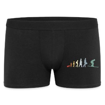 Evolution des Skisports - Männer Boxer Shorts - Schwarz - Vorne