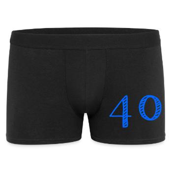 40. 40 YEARS. 40th ANNIVERSARY. 40 YEARS ANNIVERSARY. - Men's Boxer Shorts - black - Front