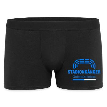 Gelsenkirchen Stadiongänger – Geschenk Fußball Fan - Männer Boxer Shorts - Schwarz - Vorne
