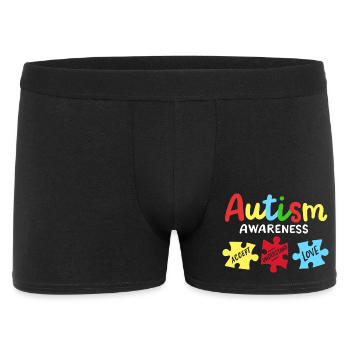 Autismus Bewusstsein - Männer Boxer Shorts - Schwarz - Vorne