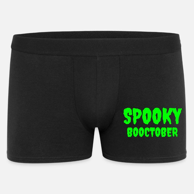Spooky Booctober Jack-O'-Lantern Design - Männer Boxer Shorts - Schwarz