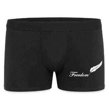 White feather and freedom - Men's Boxer Shorts - black - Front
