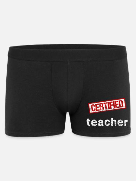 Enseignant certifié - Graphismes estampés - Boxer Homme - noir