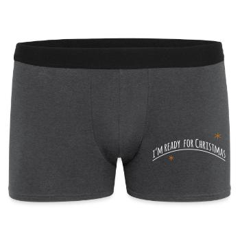 now im ready for christmas > Vectorgraphic - Men's Boxer Shorts - charcoal grey - Front
