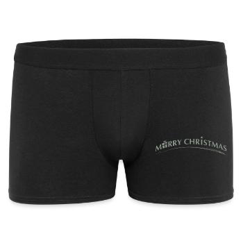 merry Christmas lettering with symbols - Men's Boxer Shorts - black - Front