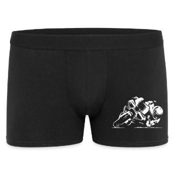 Motorcycle Supersport Racing Moto hanging off icon - Men's Boxer Shorts - black - Front