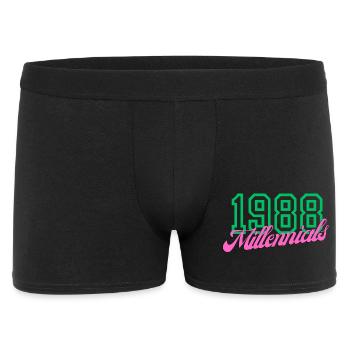 1988 Millennial Digitales Keynote Design - Männer Boxer Shorts - Schwarz - Vorne