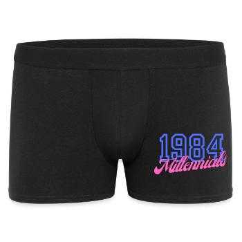 Vintage Year 1984 Digital Art Print - Men's Boxer Shorts - black - Front