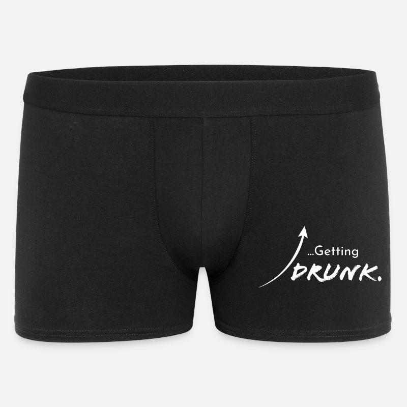Getting drunk, Version 2 - Männer Boxer Shorts - Schwarz