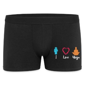 I love yoga - Men's Boxer Shorts - black - Front