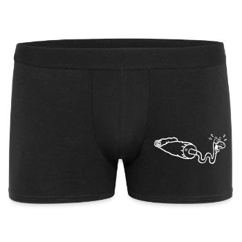 White snake and gouache tube - Men's Boxer Shorts - black - Front