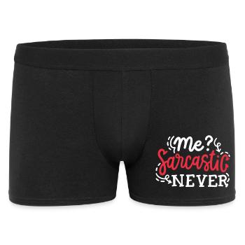 sarkastisch lustig Sarkasmus - Männer Boxer Shorts - Schwarz - Vorne