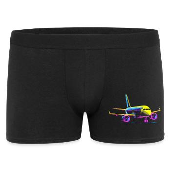 Airplane Cartoon Style - Men's Boxer Shorts - black - Front