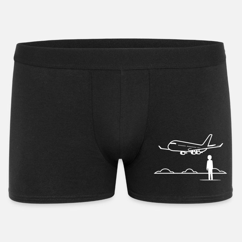 Plane Spotter - Männer Boxer Shorts - Schwarz