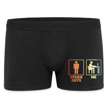 Programmierer Strichmännchen - Männer Boxer Shorts - Schwarz - Vorne