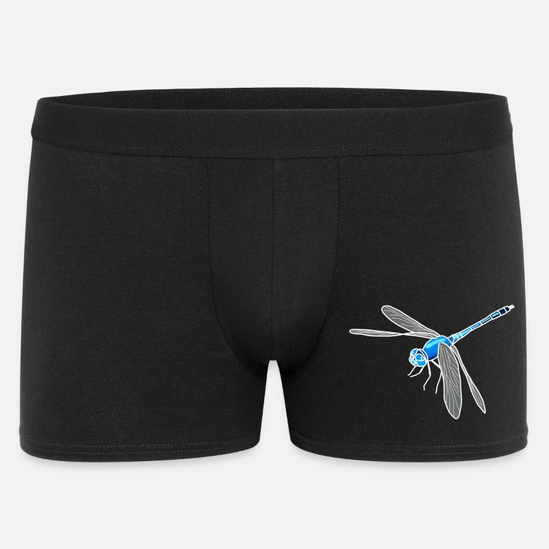 Libelle lineart - Männer Boxer Shorts - Schwarz